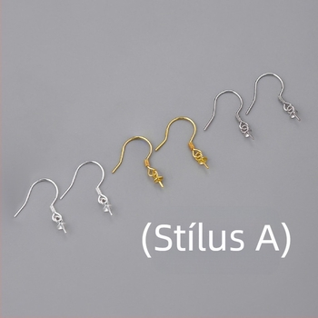 S925 ezüst gyöngy fülhurok kiegészítők – DIY kézzel készített alkatrészek