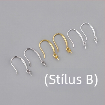 S925 ezüst gyöngy fülhurok kiegészítők – DIY kézzel készített alkatrészek