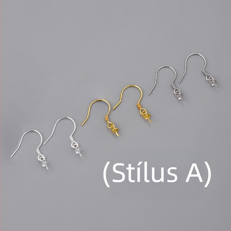 S925 ezüst gyöngy fülhurok kiegészítők – DIY kézzel készített alkatrészek