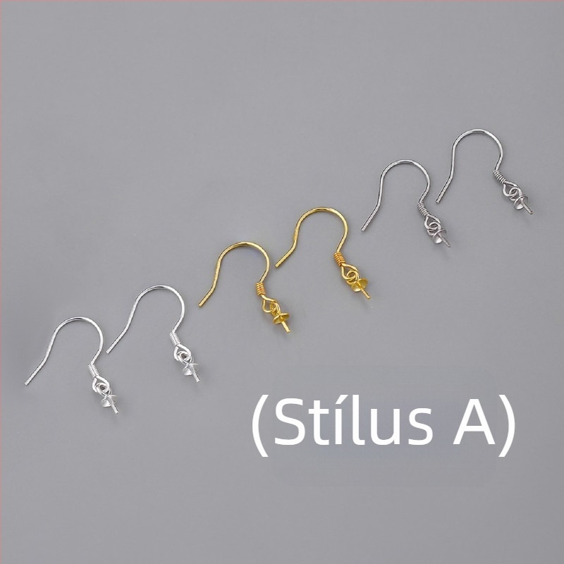 S925 ezüst gyöngy fülhurok kiegészítők – DIY kézzel készített alkatrészek