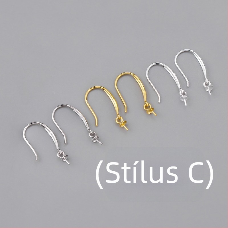 S925 ezüst gyöngy fülhurok kiegészítők – DIY kézzel készített alkatrészek