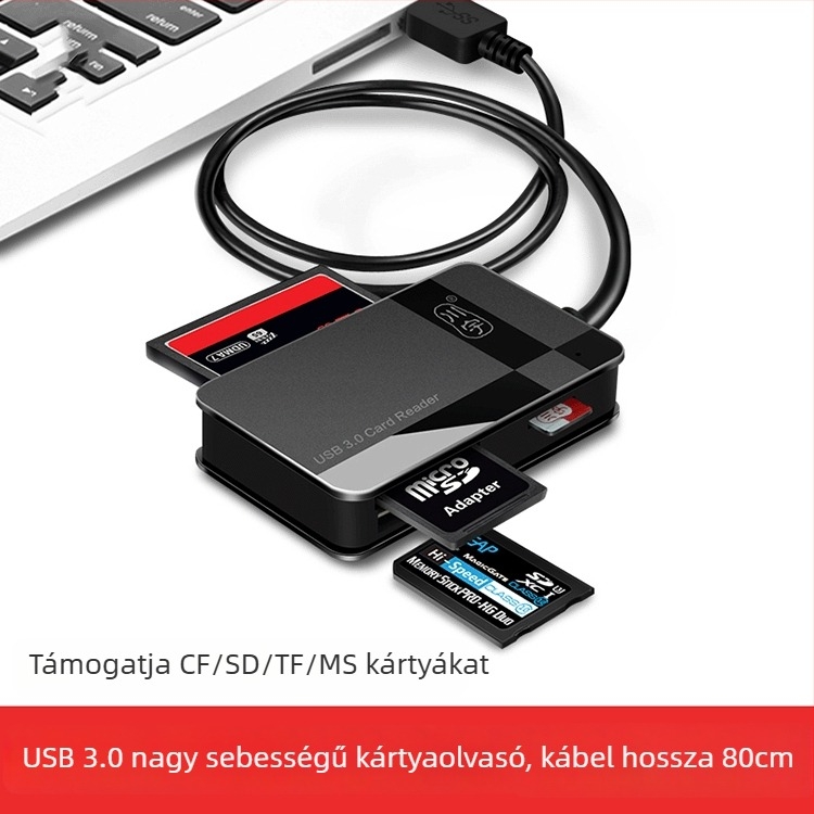 All-in-One USB 3.0 kártyaolvasó C368 – külső, CF/SD/TF támogatás