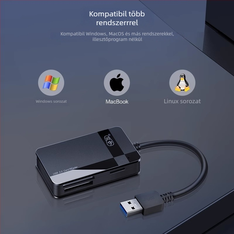 All-in-One USB 3.0 kártyaolvasó C368 – külső, CF/SD/TF támogatás