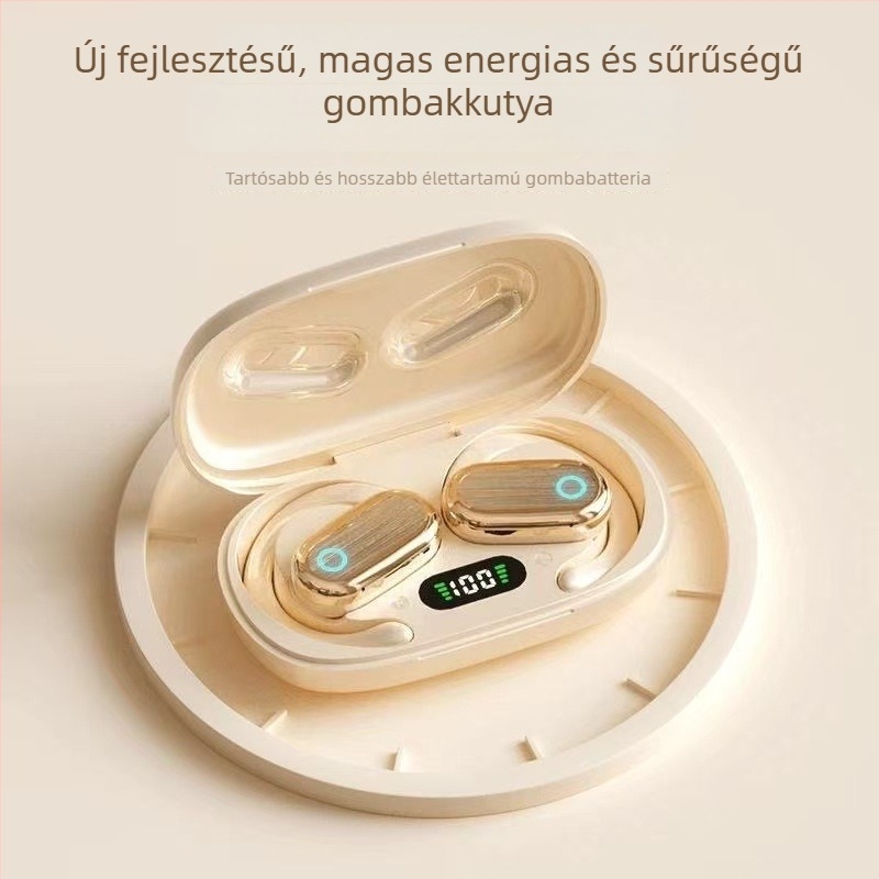 Nyitott kialakítású vezeték nélküli sportfülhallgatók – Bluetooth 5.49, 10 m hatótáv, 4–8 órás üzemidő, sztereó hang, hangvezérlés és digitális kijelző, vízálló