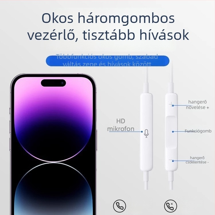 Bone Quality 008 Vezetékes in-ear fülhallgató, 1,2 m kábel, iOS-kompatibilis