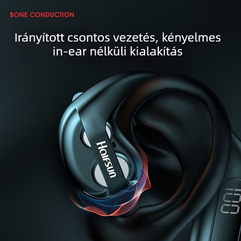 Csontvezetéses Bluetooth headset – sportos fülre akasztott kialakítás, 10 m hatótáv, Bluetooth 5.3, üzemidő több mint 8 óra