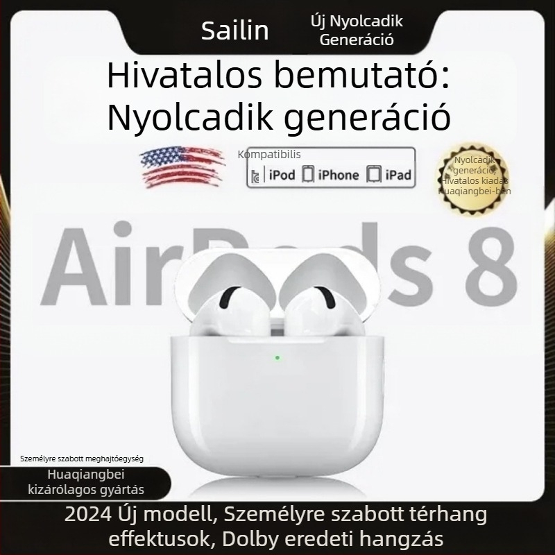 Bluetooth játékfülhallgató – in-ear, alacsony késleltetés, sztereó hang, Bluetooth 5.3, 10 m hatótávolság, digitális kijelző