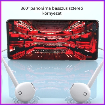 Vezetékes fülhallgató, in-ear kialakítás, 3,5 mm csatlakozó, mikrofon, 1,2 m kábel