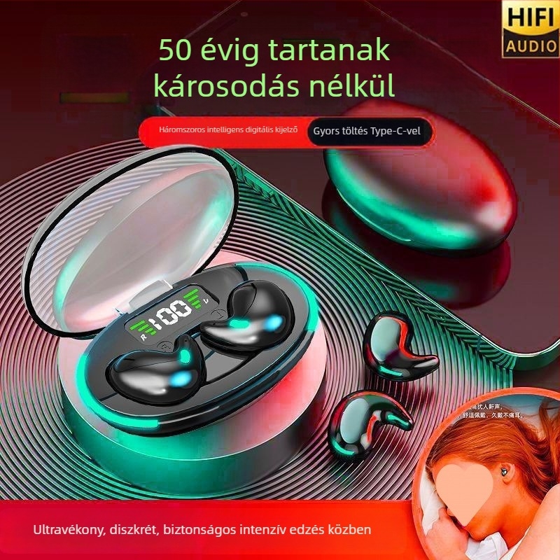 In-Ear Bluetooth Vezeték nélküli fülhallgató Huawei chippel, Sztereó hangzás, Akkumulátor 8 óránál hosszabb, IPX3 vízálló, mini láthatatlan dizájn