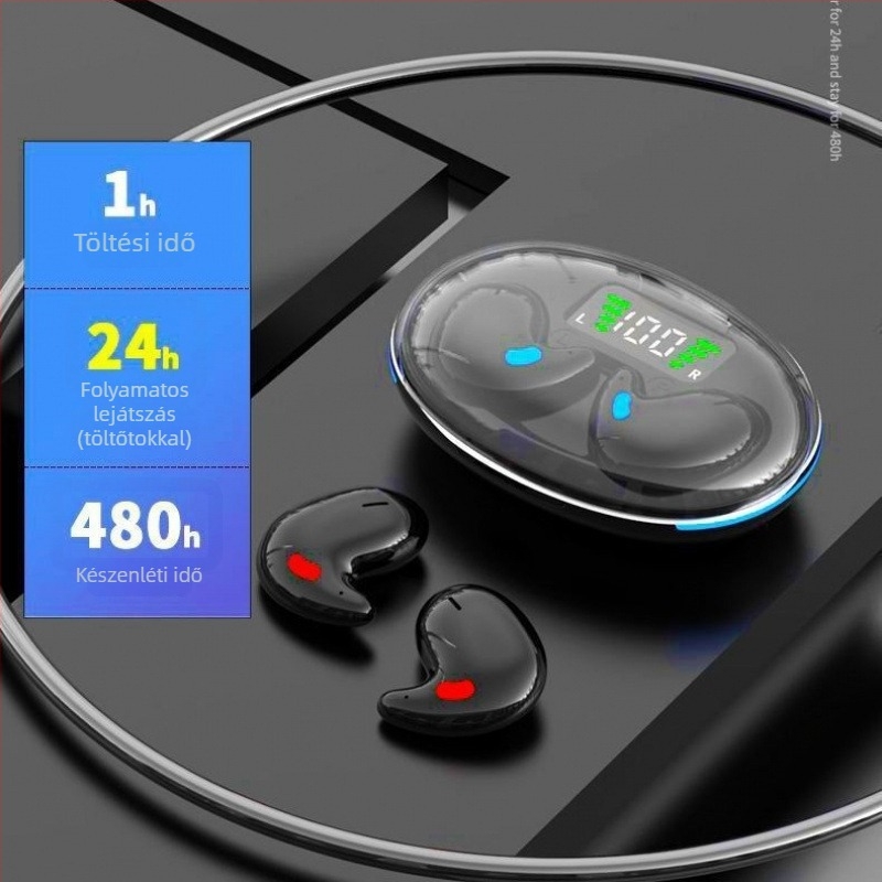 In-Ear Bluetooth Vezeték nélküli fülhallgató Huawei chippel, Sztereó hangzás, Akkumulátor 8 óránál hosszabb, IPX3 vízálló, mini láthatatlan dizájn