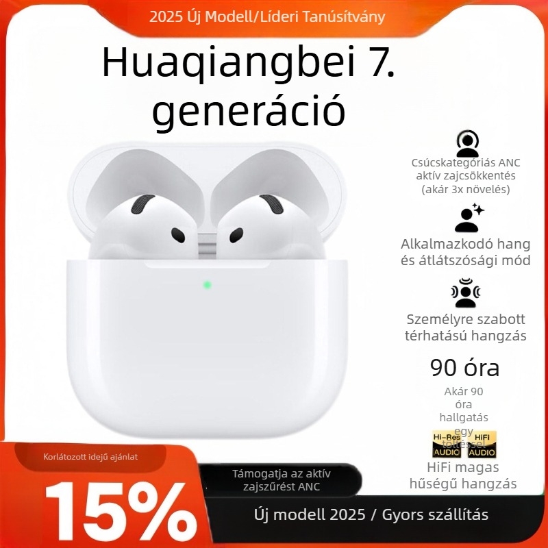 Bluetooth vezeték nélküli fülhallgató, vízálló, sztereó hang, többpontos csatlakozás, akár 4 óra üzemidő, Bluetooth 5.3, 10 m hatótáv