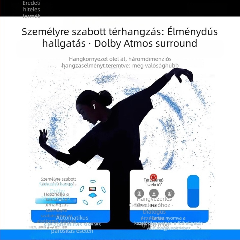 Bluetooth vezeték nélküli fülhallgató, vízálló, sztereó hang, többpontos csatlakozás, akár 4 óra üzemidő, Bluetooth 5.3, 10 m hatótáv