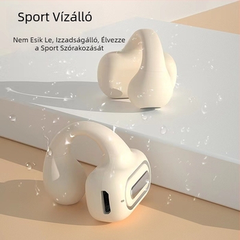 Air7 Bluetooth fülklipsz fejhallgató, nagy akkumulátorral, mono, vezeték nélküli gaming fejhallgató, csontvezetés technológiával