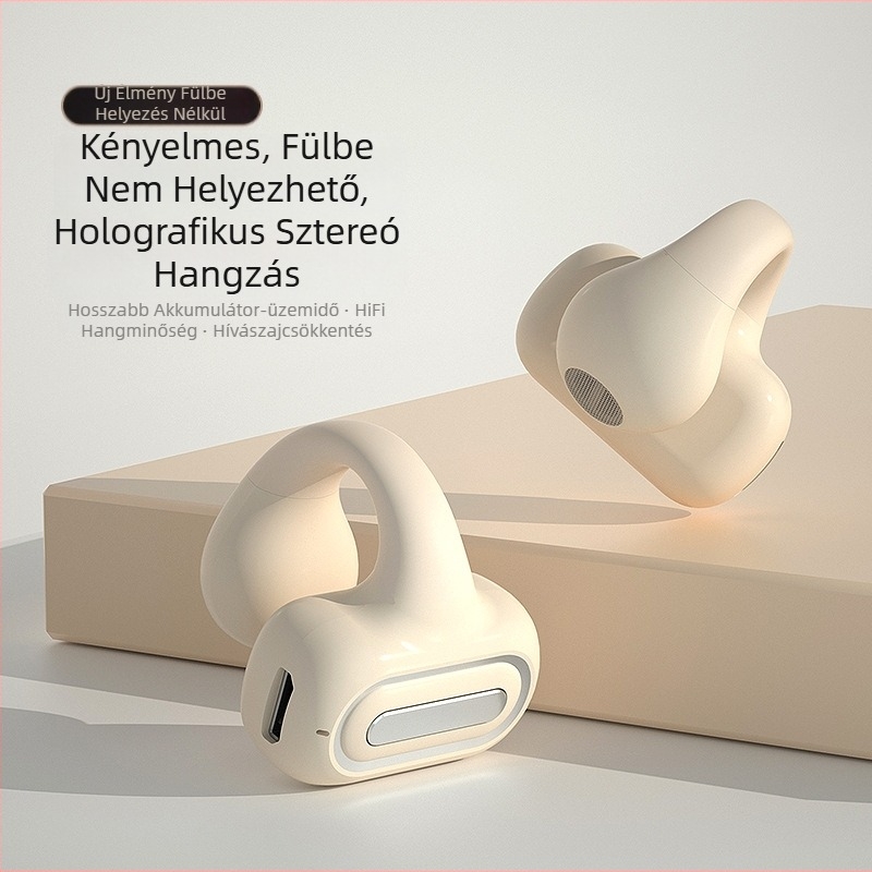 Air7 Bluetooth fülklipsz fejhallgató, nagy akkumulátorral, mono, vezeték nélküli gaming fejhallgató, csontvezetés technológiával