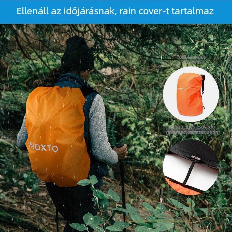 Szabadidős sport hátizsák (uniszex, nylon, vízálló, görbült vállpántok, nagy kapacitás) túrázásra és hegymászásra