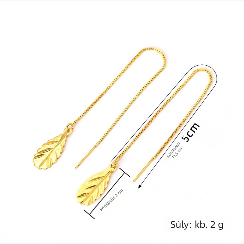 Leveles formájú fülbevaló, ötvözet, Golden World Márka, Fashion OL stílus, nőknek, 2023 tavasz