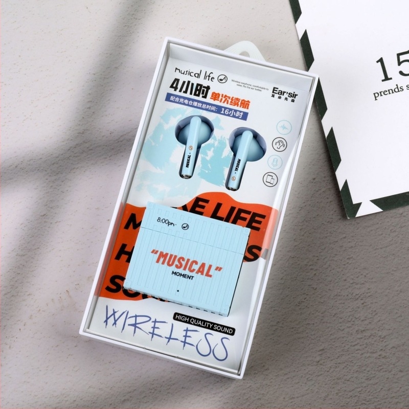 Valódi vezeték nélküli Bluetooth stereó fülhallgatók, in-ear kialakítás, Bluetooth 6.0, üzemidő >8 óra, átviteli távolság 15 m