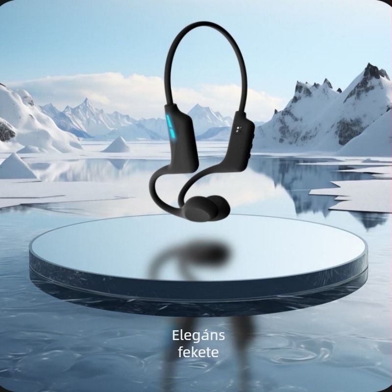 Csontvezetéses Bluetooth sportfülhallgatók, nyakpántos nyitott kivitelben, IP68 vízálló, Bluetooth 6.0, üzemidő több mint 8 óra