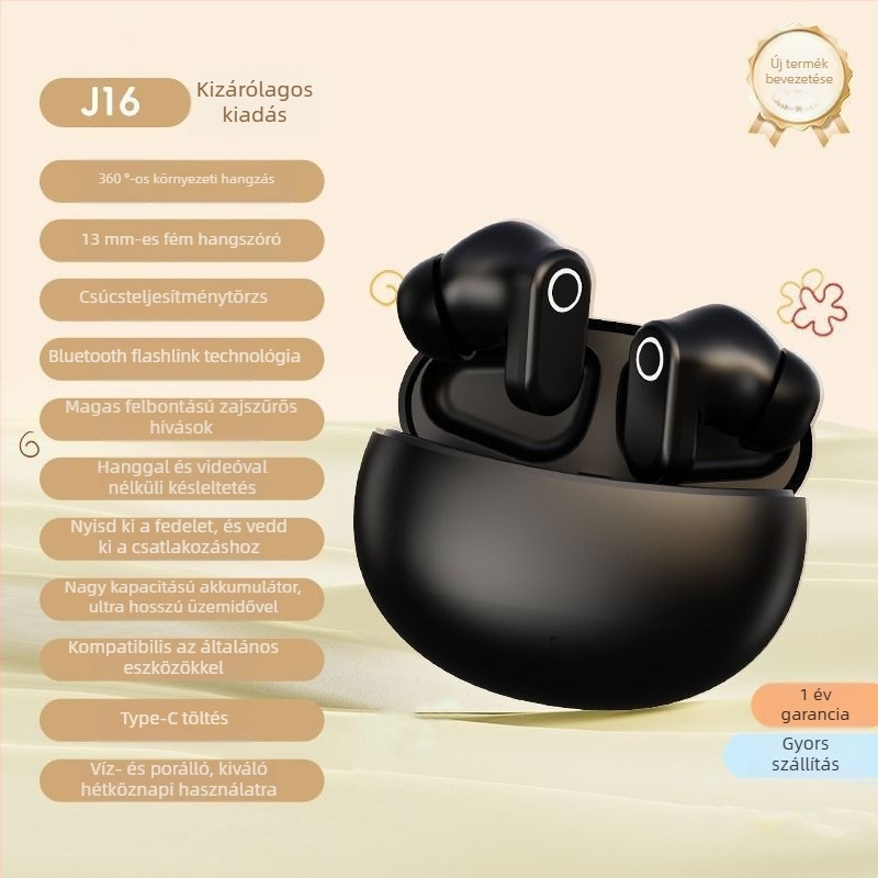 Sportos kialakítású vezeték nélküli In-Ear fejhallgató, Huawei chip, Bluetooth 1.1, akár 4 óra üzemidő, vízálló