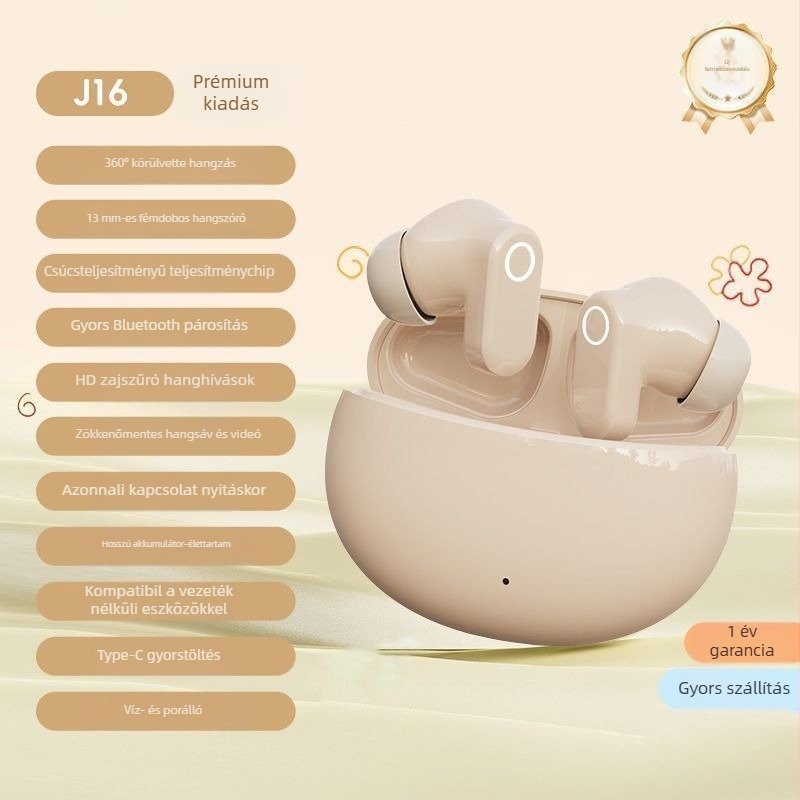 Sportos kialakítású vezeték nélküli In-Ear fejhallgató, Huawei chip, Bluetooth 1.1, akár 4 óra üzemidő, vízálló
