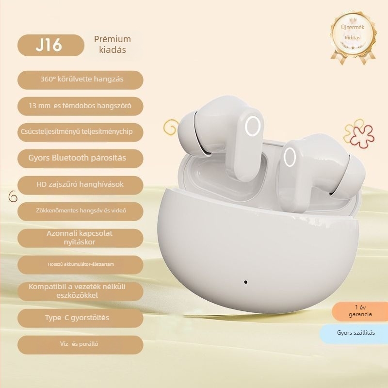 Sportos kialakítású vezeték nélküli In-Ear fejhallgató, Huawei chip, Bluetooth 1.1, akár 4 óra üzemidő, vízálló