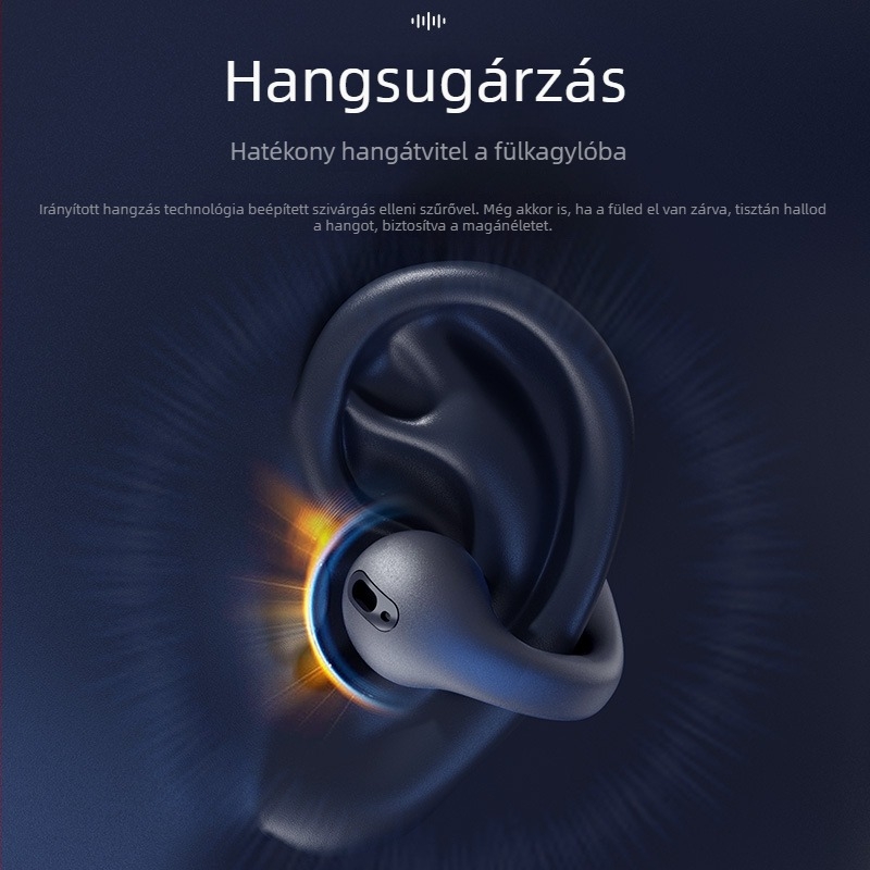 Bluetooth fülklipszes headset, sztereó hangzás (Bluetooth 5.3; 10 m hatótáv; fülklipszes kialakítás; 0–4 h akkumulátor; hívásfunkció)