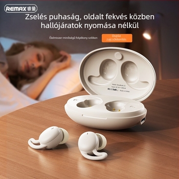 Remax Dreamer Sleep valódi vezeték nélküli fülhallgató Bluetooth 5.3, 10 m hatótáv, IPX3 vízálló, akkumulátor 0–4 óra