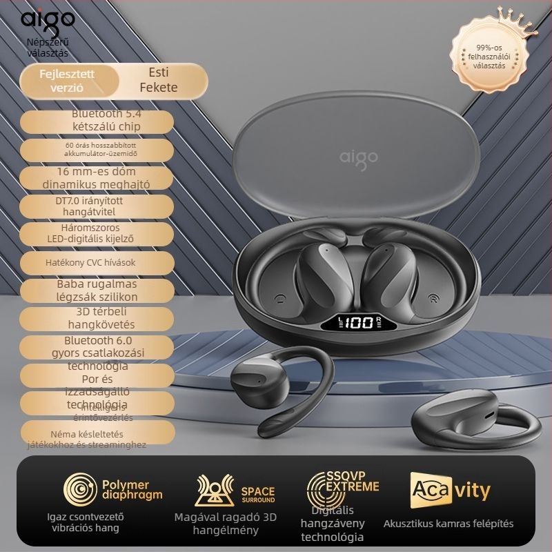 Patriot SJ225 vezeték nélküli Bluetooth fülhallgató - csontvezetéses hangzás, zajcsökkentés, IPX5 vízálló, Bluetooth 5.4, több mint 8 órás üzemidő