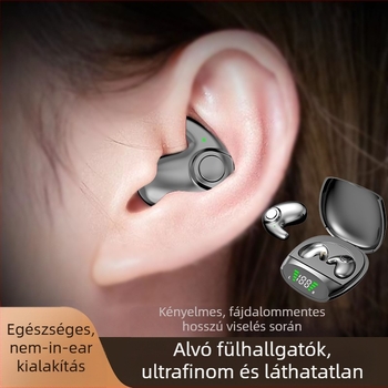 Vezeték nélküli Bluetooth fülhallgató alváshoz, mini, nem fülbe dugható dizájn, sztereó hang, Bluetooth 5.0, 10 m hatótáv, IPX4, 8 órán felüli üzemidő.