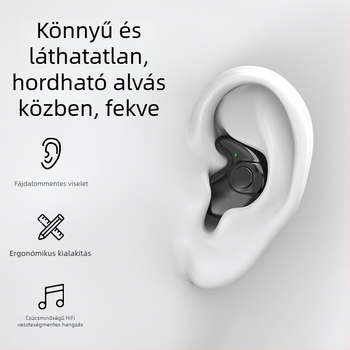 Vezeték nélküli Bluetooth fülhallgató alváshoz, mini, nem fülbe dugható dizájn, sztereó hang, Bluetooth 5.0, 10 m hatótáv, IPX4, 8 órán felüli üzemidő.