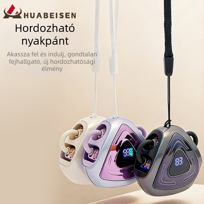 Játék- és sportcélú clip-on vezeték nélküli Bluetooth fülhallgatók, alacsony késleltetés, Bluetooth 5.4, clip-on kialakítás, 4–8 óra üzemidő