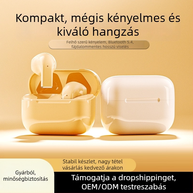 Vezeték nélküli Bluetooth sport fülhallgatók, fülbe illeszkedő kialakítás, zajcsökkentés, érintéses vezérlés, IPX4, Bluetooth 5.4, üzemidő 4–8 óra