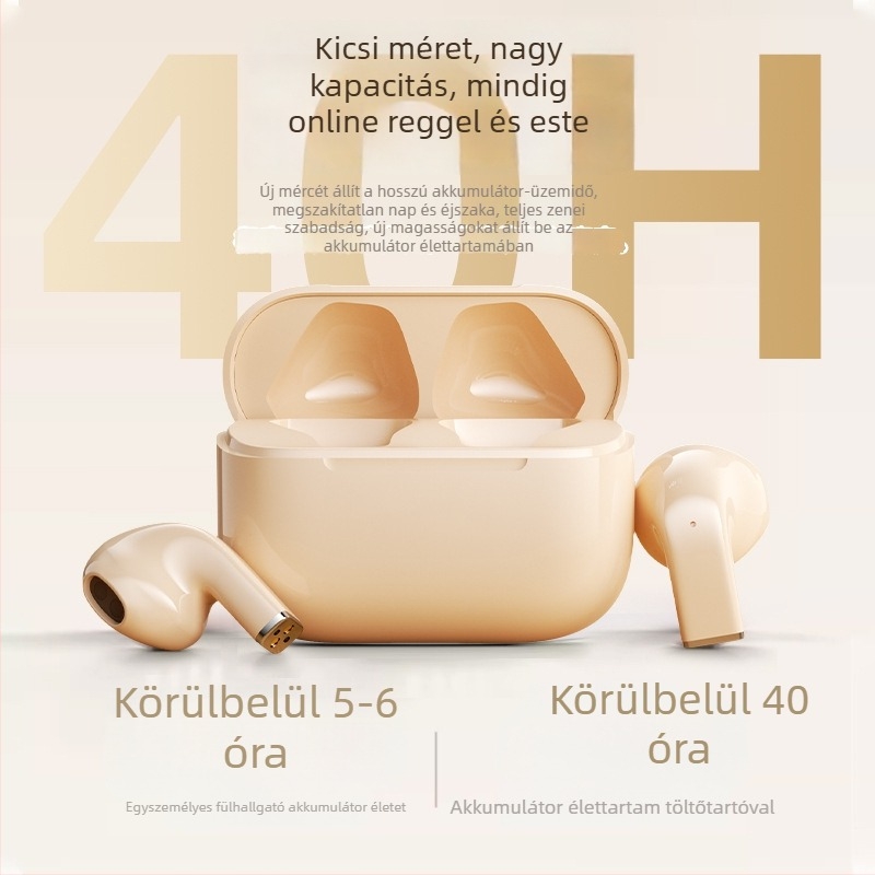 Vezeték nélküli Bluetooth sport fülhallgatók, fülbe illeszkedő kialakítás, zajcsökkentés, érintéses vezérlés, IPX4, Bluetooth 5.4, üzemidő 4–8 óra