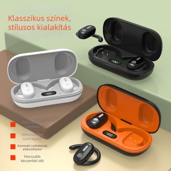 Vezeték nélküli fül-akasztós Bluetooth headset, sztereó hang, IPX3 vízálló, 4–8 órás akkumulátor-élettartam, Bluetooth 5.49