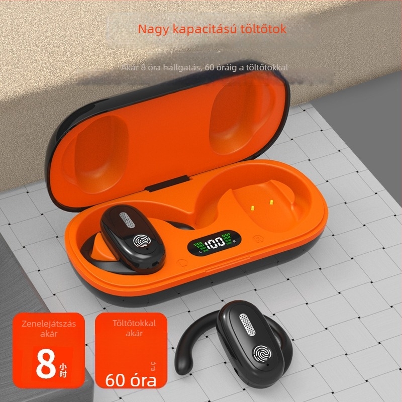 Vezeték nélküli fül-akasztós Bluetooth headset, sztereó hang, IPX3 vízálló, 4–8 órás akkumulátor-élettartam, Bluetooth 5.49