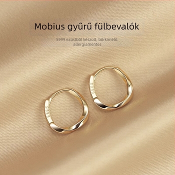 Ezüst kör karika fülbevaló, letisztult stílus, ezüstözés, 2025 tavaszi megjelenés