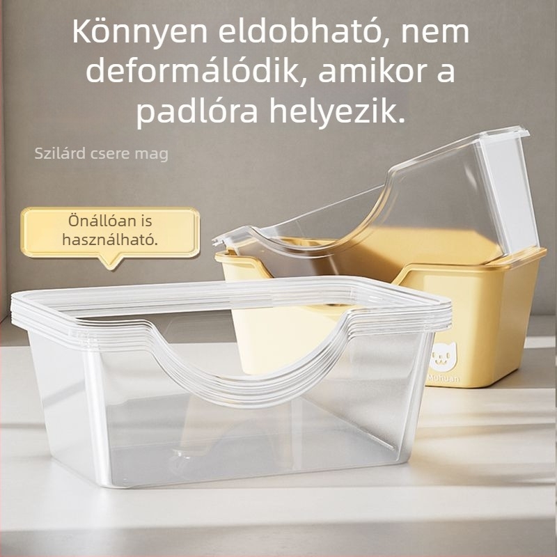 Macskaalomtálca - egyszer használatos cserélő mag, félig zárt, illatmentes, PVC anyag