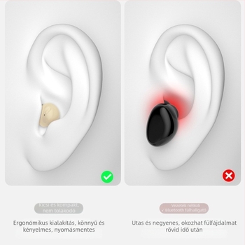 Ziwo vezeték nélküli in-ear fülhallgató zajcsökkentéssel, Bluetooth 5.1, 10 m hatótáv, stereó kétoldali, üzemidő 4–8 óra