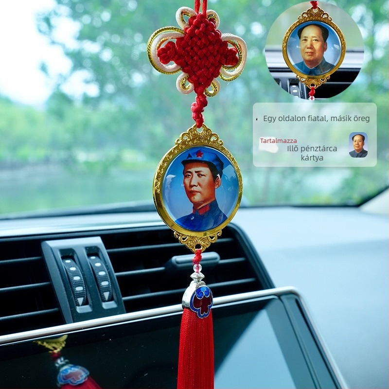 Autómedál Mao Ce-tung portréval, K9 kristály, Xiang jian, Modern stílus