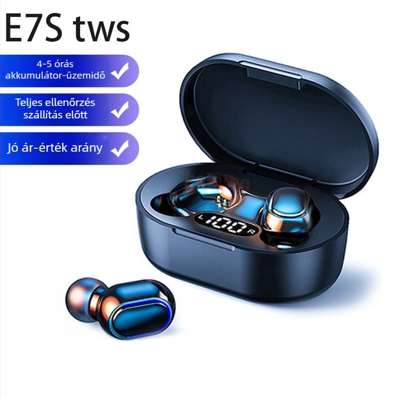 In-Ear Bluetooth headset USB-C porttal, Bluetooth 5.3, LED akkumulátor kijelző, akár 4 órás üzemidő