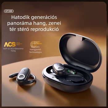 Fülre rögzíthető vezeték nélküli fülhallgató – Bluetooth 5.3, több mint 8 óra üzemidő, IPX5 vízálló, digitális kijelző, 10 m hatótávolság