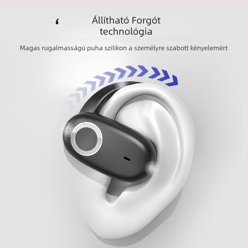 Fülre rögzíthető vezeték nélküli fülhallgató – Bluetooth 5.3, több mint 8 óra üzemidő, IPX5 vízálló, digitális kijelző, 10 m hatótávolság