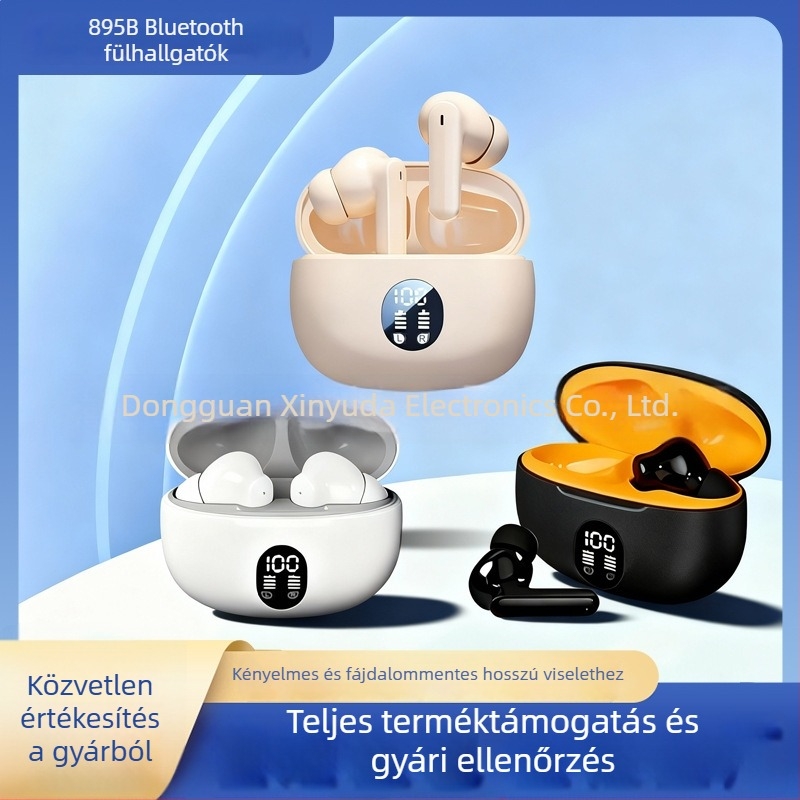 Chengruida Vezeték nélküli Bluetooth fülhallgatók 5.3, IPX7 vízálló, több mint 8 óra üzemidő, esports alacsony késleltetés, kétoldalú sztereó hang
