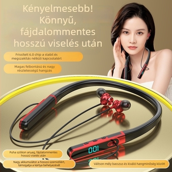 Nyakpántos vezeték nélküli in-ear fülhallgató - nyakpántos kialakítás (Bluetooth 5.4; IPX7 vízálló; üzemidő >8 óra; hatótáv 15 m)