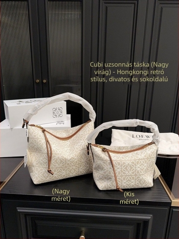 Luojia Cubi ebédtáska, vintage jacquard hímzés, közepes méret, kézben hordható női táska