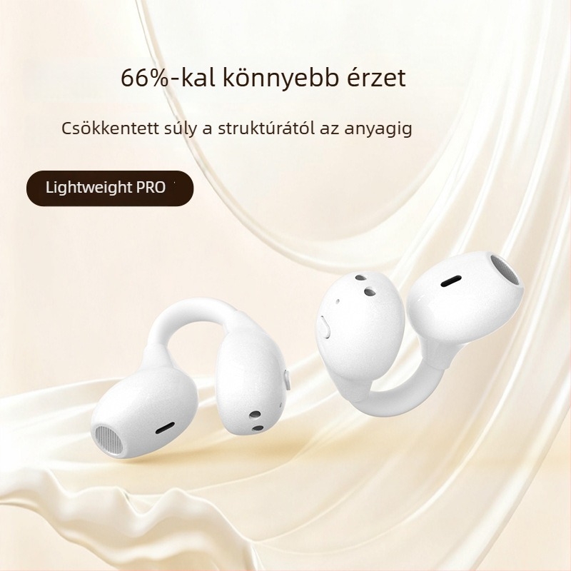 Fülcsipeszes csontvezetéses Bluetooth fejhallgató — vezeték nélküli sportos modell, Bluetooth 6.0, 4–8 órás üzemidő, 15 m hatótávolság