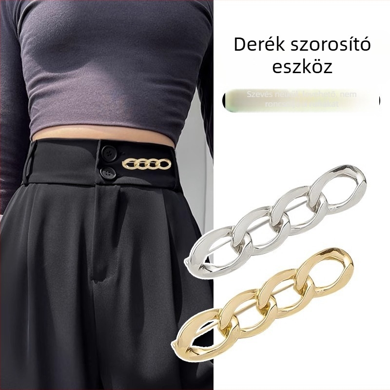 Yiduo ötvözetű geometriai derék broš – Koreai stílus, állítható tű, elektroplatinnal bevonat