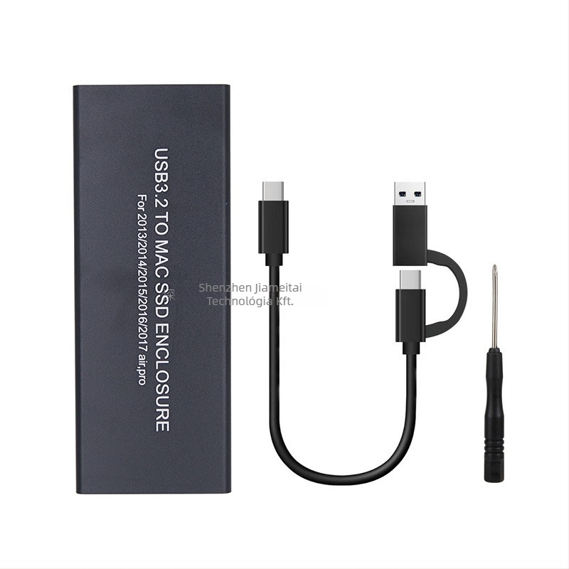 SSD tok MacBook Pro/Air 2013–2016-hoz, USB 3.2 Type-C, alumínium ötvözet ház, támogatja a 4 TB-ig, modell MCA7116