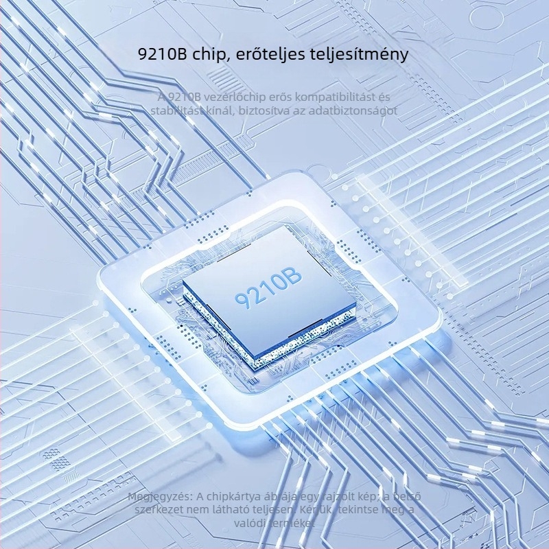 M.2 SSD külső ház USB 3.1 Gen2 Type-C, kettős protokoll, 10 Gbps, alumínium ötvözet, 8 TB-ig