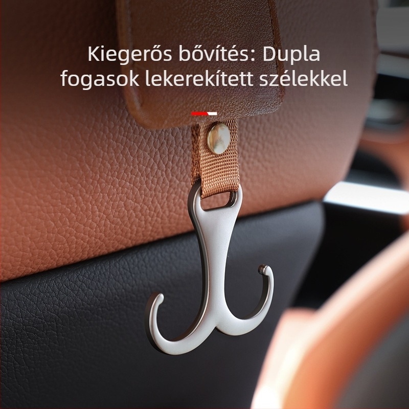 Beépített hátsó ülésrögzítő horog kiterjesztés, ötvözet anyagú, minimalistikus stílus, belső autó tároláshoz
